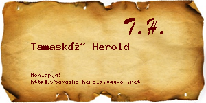 Tamaskó Herold névjegykártya